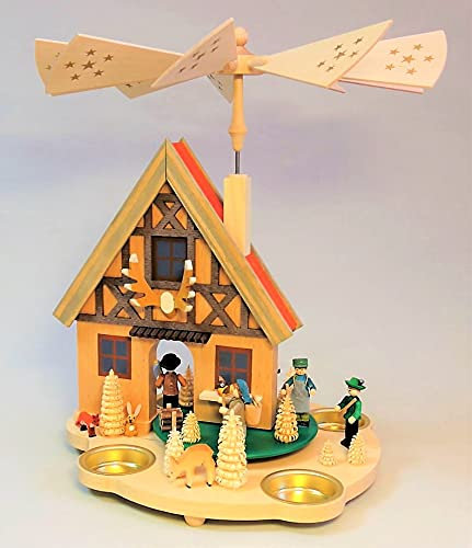 Rudolphs Schatzkiste Casa a piramide per lumini da tè, altezza 29 cm, piramide di legno