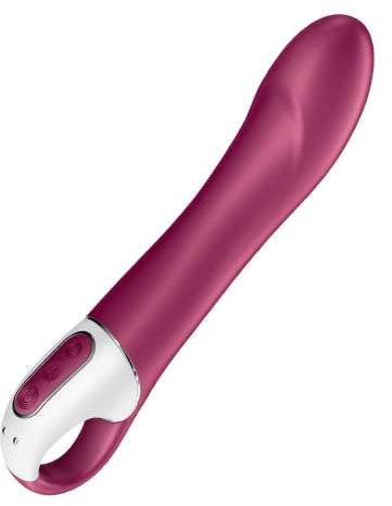 Satisfyer Big Heat Connect App | Vibratore Punto G Bluetooth con Funzione Calore | Giocattoli Sessuali Vibratori per Donne | Silicone medicale | Dildo Sex Toys con Vibrazioni stimolanti