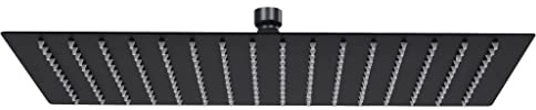 Testa Doccia a Pioggia Acciaio Inox 40x30 cm Rettangolare Nera