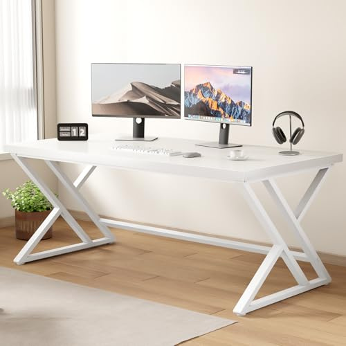 LVB Schreibtisch Weiß 152cm Computertisch Modern Design für Homeoffice