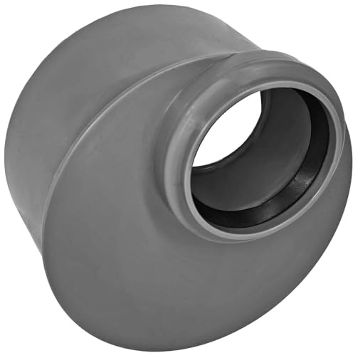 MegaHaustechnik HT Reduzierung exzentrisch kurz mit Muffe DN40 x Rohr DN75, für Rohr Außendurchmesser 40mm auf Steck-Ende außen Ø 75mm, Reduktion Erweiterung Reduzier Stück Übergang Adapter