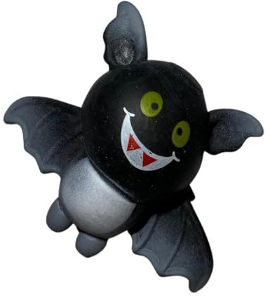 Palla da pipistrello amichevole giochi, Squishy Stress Ball, Spremere Giocattolo, Giocattolo di Fidget Anti-Stress (Nero)
