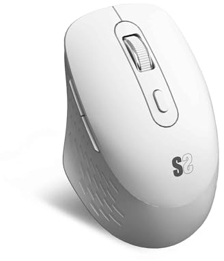 SUBBLIM Ratón Curve Ergo Dual Mouse Batería Li-Ion Blanco Apoyo Pulgar Dos Conexiones Silent Click Recargable Máxima Precisión