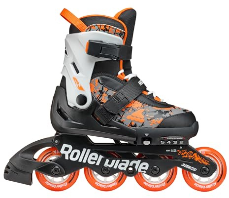 Rollerblade MICROBLADE SL, Pattini in linea Bambino, nero/arancio, EU: 36.5-40.5 (UK 4-7 / US: 5-8)