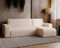 FurniDe24 Cord-Ecksofa Slim mit Schlafsofa-Funktion - Bettkasten und modernem Design - Vielseitig - komfortabel und kompakt - ideal für Boho- und skandinavische Innenräume