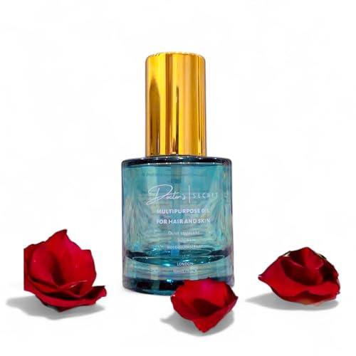 Doctor's Secret Squalane, Rose, Joboba Multipurpose Oil Hair, Face, Body - Leave-In Hair Oil Ends Conditioning Shine Facial Oil Vegan 100% Natural Nourishing Hydrating Glow Glass Skin & Hair