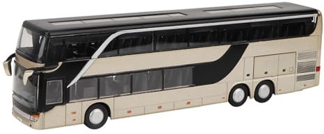 RiToEasysports Dubbeldäckande buss, 1:32 Elebus-modell, LED-lampor och ljud, högsimulerade leksaker, för barn, tonåringar, gåva, födelsedagar, festivaler