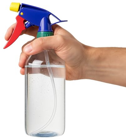 TECHZOCO Pulverizador fino de plástico, rociador de plástico, Botella de limpieza, Atomizador Agua, Apto para Regar Plantas de Jardín, Limpieza, Peluquería, Longitud 23 cm, Plástico, 1 unidad, 750 ml