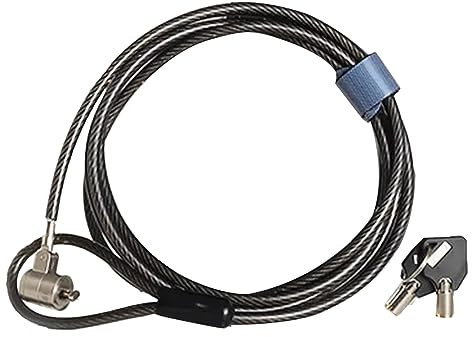 NIHENHAO Candado de Seguridad para computadora portátil y PC candado de Metal para Orificio de 6 x 25 mm Cadena antirrobo Cable de 2 Metros