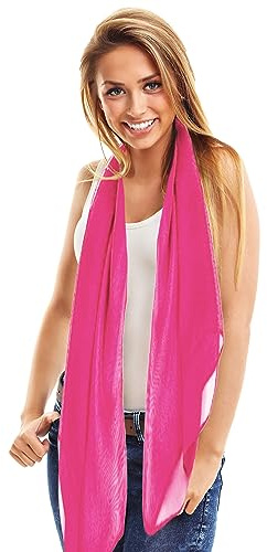 TOSKATOK® Ladies Plain Fashion Scarves Large Range Colours – UK Seller-Cerise