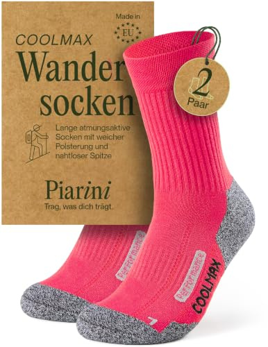 Piarini - 2 par strumpor med den senaste tekniken - för utomhusaktiviteter - Coolmax - olika färger