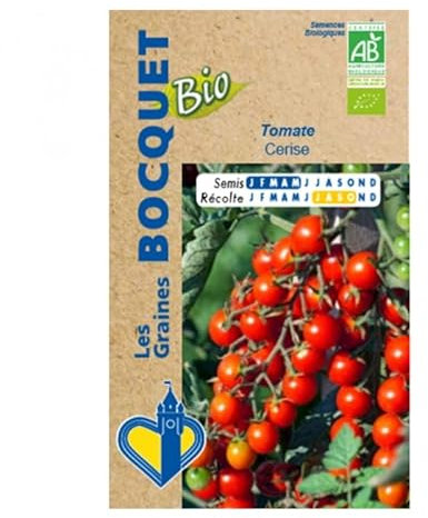 Sachet de graines de Tomate Cerise - Certifiée ECOCERT FR-BIO-01-0,1 g - légume fruit - LES GRAINES BOCQUET