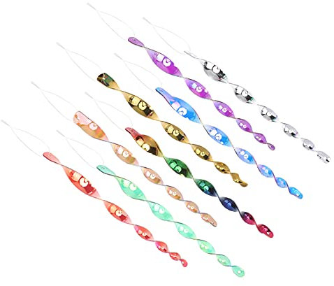 Happyyami 8pcs Reflective Sticks Spiral Rods for Garden Outdoor Hanging Decoration Scare Tools Protect Fruit Trees Patios and Courtyards