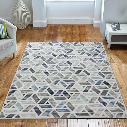 Imperial Rooms Area Rugs for Bedroom - Printed Rugs Living Room Large 200x290 Cm Non Shedding Abstract Design Modern Carpet Super Soft Extra Large Rug - Easy to Clean (ZZZ)