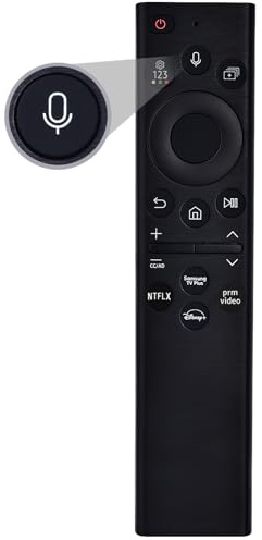 Replacement Voice Remote for Samsung Smart TV BN59-01385A Compatible with Samsung QLED, Crystal UHD, Frame Series TVs, Universal Smart TV Remote with Voice Control & NTFLX and PRM Video Disny+ Buttons