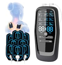 iWarmbase Electroestimulador Muscular, 3 en 1 TENS/EMS/Massage Maquina Corrientes Rehabilitacion Fisioterapia, con 27 Modos y 30 Intensidades, para aliviar el dolor muscular y fortalecer los músculos