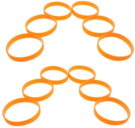 DIYEAH 48 St Orange Silikonarmband Stretchbara och Tomma Bekväma Armband för Vuxna och Pojke Idealiska för Sport Fester och Identifiering vid Evenemang