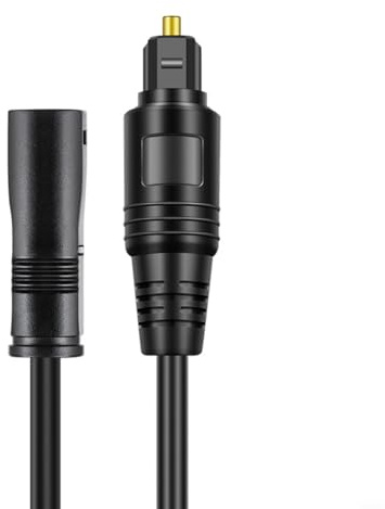 BildeeMait Cable de extensión de audio digital de fibra óptica macho a hembra para barras de sonido, televisores, PS4 y Xbox (1 metro)