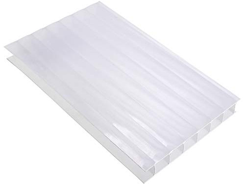 Opal, 2.1 x 3.5m (Width x Length) 10mm Multiwall Polycarbonate Sheets Poly Plastic Roof Panel for Lean-to Canopy Conservatory