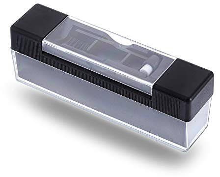 LHKJ Limpiador Discos de Vinilo, Cepillo de Fibras de Carbono para Vinilos, Cepillo de Terciopelo para Disco y Otro para la Aguja, Cepillo Limpiar Profesional para Discos de Vinilo