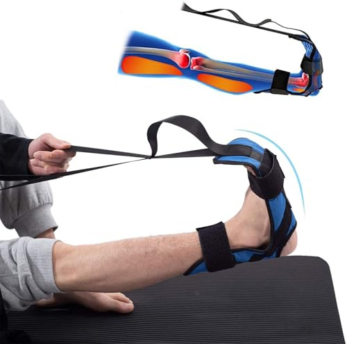 Étireur de pied et mollet pour fasciite plantaire, tendinite d'Achille, épines calcanéennes et chute du pied, améliore la force musculaire, étirement des jambes, sangle d'étirement pour cuisse, mollet