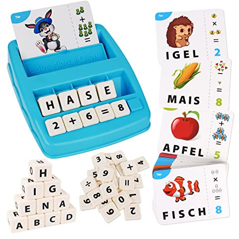 Joozmui Geschenk Mädchen 3 4 5 6 7 8 Jahre, Buchstaben Lernen Spielzeug ab 3-8 Jahre Junge Spiele, kinderspielzeug ab 3-6 Jahre Geburtstagsgeschenk