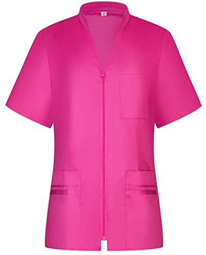 MISEMIYA - Camici Sanitari Donna - Giacche Uniformi sanitarie - Abbigliamento da Lavoro e divise712 - Large, Rosa