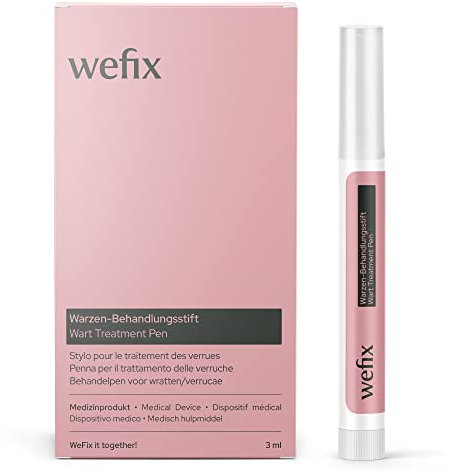 WeFix Warzenentferner Stift Effektiv ab 1. Mal - Warzen entfernen am Fuß, Hand, Körper, Arme & Beine - Warzenentfernung mit Ameisensäure, 3.0 milliliters