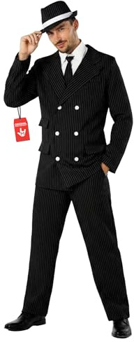 Fun Shack Deguisement Gangster Annees 20 Homme, Costume Halloween, XL