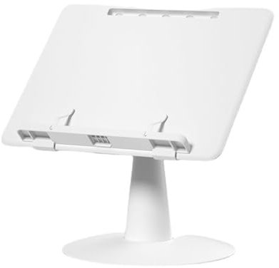 BSTMOME Adjustable Portable Foldable Laptop Stand Laptop Table Laptop Holder Desk Reading Rack Bed Reading Artifact for 11-17.3 Inch Laptops Almost Books (White)