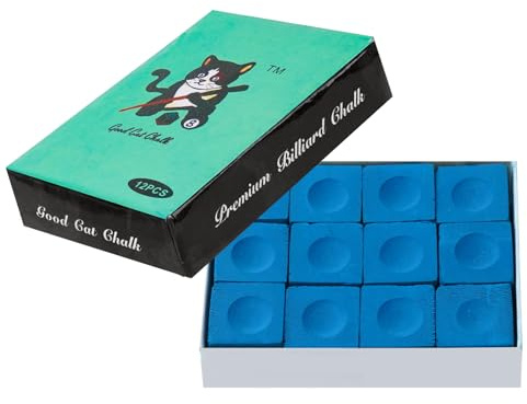 HNQQ Pool Cue Chalk – 12PCS Set, Professional Billiard Chalk for Clean Shots, Long-Lasting Grip, Low Deflection, Anti-Miscue Cue Tip Chalk