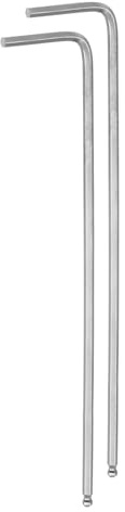 QUARKZMAN 2 Piezas de Llave Hexagonal de Bola de 2 mm, Llave Hexagonal Métrica en Forma de L con Brazo Extra Largo, Herramienta de Reparación de Acero Cromado Vanadio