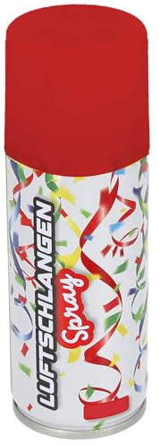 Aerosol de serpentina de 100 ml, para carnaval, fiestas, decoración (rojo)