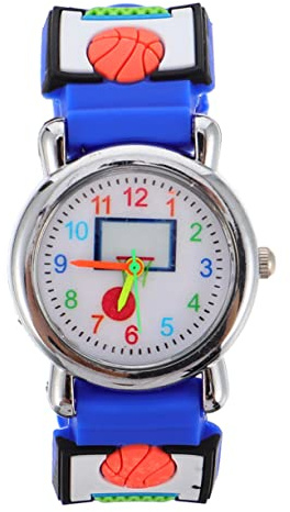 Holibanna Basketball Pattern Boys and Girls Watch Analog Wristwatch for Boys Girls Comfortable Design for Daily Wear Birthday for Young Athletes