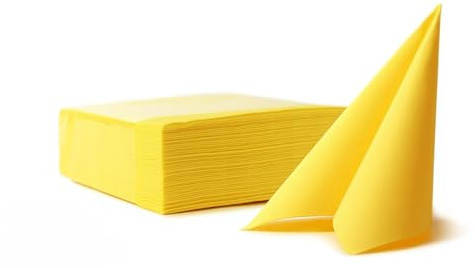 VelaHub Soft Point 50, Hochwertige, Einwegserviette, 38x38 cm, 1/4 Falz, Gelb