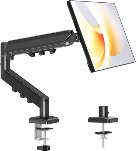 MOUNTUP Monitor Halterung für 13-32 Zoll Monitore 2-9 kg, VESA 75/100mm, Gasdruckfeder Arm, 360° Drehbar Höhenverstellbar Schwenkbar Neigbar, EU8015B