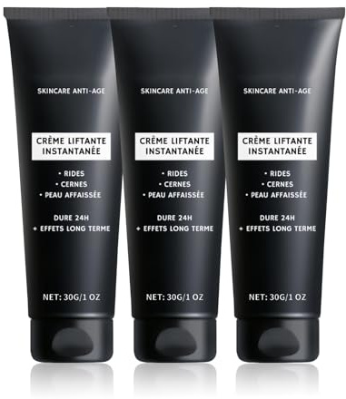 Crema de elevación instantánea antiarrugas, crema reafirmante facial instantánea, efecto alisador e instantáneo, lifting facial de acción rápida, natural y suave, fácil de aplicar (3)