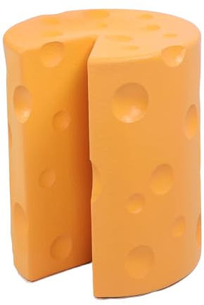 WIHFHGZ Taburete Pequeño en Forma de Queso, Puf Ottomano Beige, Banco para Sentarse y Cambiar Zapatos - Diseño Retro, Multifuncional, Ideal para Salón y Dormitorio