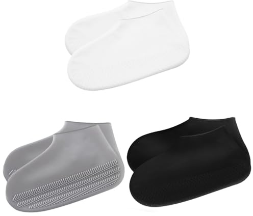 Tbintul 3 Paires Couvre Chaussure Impermeable, Surchaussures Impermeables Réutilisables Surchaussures Impermeables Silicone sur chaussure Imperméable, Protection Chaussure Pluie (L)