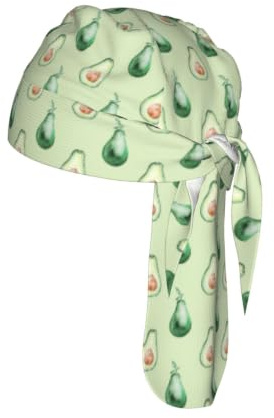 Gorro moderno con estampado de aguacate y calavera que absorbe la humedad debajo del casco, gorro moderno de 22-24 pulgadas