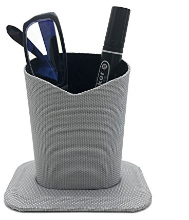 Wommty Oxford Cloth Eyeglasses Holder with Inner Flannel, Protective Eyeglasses Holder Stand Case for Home Office and School (Silver)