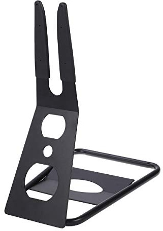 Vosarea Metal Bicycle Floor Parking Rack Portable Arm Bike Bicycle Rack Mountain Bikes Parking Racks Standing Bike Cycling Repair Display Stand (Black)
