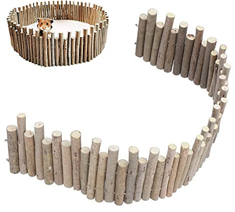 YUUGAA Hamster Holzzaun, Hamster Holzzaun Ratte Leiter Brücke Spielzeug Holzleiter Natürliches Versteck für Kleintiere(40cm)