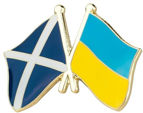 Escocia & Ucrania Bandera de Amistad Nacional Metal Esmalte Pin Insignia
