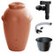 Prime Garden® Aqua-Can Regenamphore Regentonne Regenwassertank Regenwassertonne Wasserspeicher mit Wasserhahn und Verbindung zum Garten Terrasse (360L, Terrakotta)