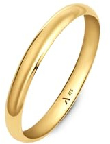 Amberta Allure Fede Nuziale in Oro Giallo 9Ct Unisex