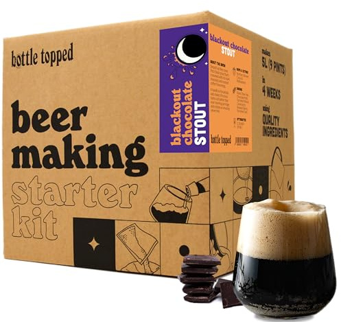 Blackout Chocolate Stout Home Brew Starter Kit – Beer Making Kit to Brew 5L of Beer at Home – Make Your Own Craft Beer – Perfect for Home Brewer, Beer Gift, Gifts for Men, Gifts for Dad