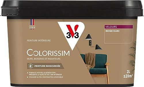 V33 Peinture multi-supports Colorissim® Beige kaki Velours 2L