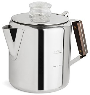 Fox Run Rapid Brew Stainless Steel Stovetop Coffee Percolator, 2-6 Cup