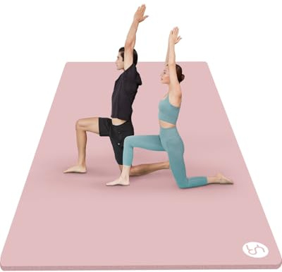 RYTMAT Esterilla Fitness Grande 200×130cm Gruesa 15mm/10mm Esterilla Yoga Antideslizante NBR Colchoneta Gimnasia XXL para Deporte Familiar | NBR Material extra grueso ancho antideslizante amortiguador para dos personas Home Gym Pilates Yoga Fitness